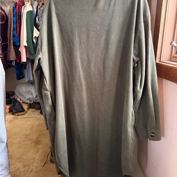 Amazon Essentials Sage Green Shacket - Picture 2 of 3